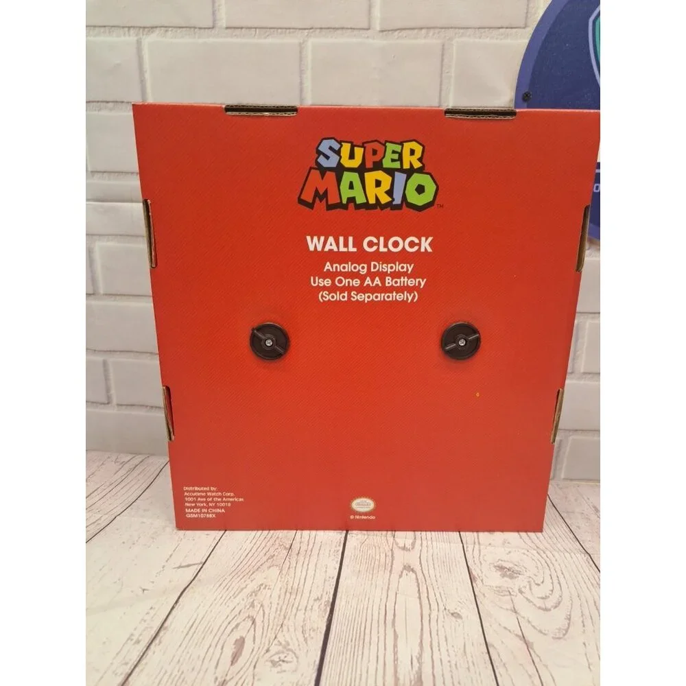 Red Super Mario Wall Clock Mario&Lugi 10